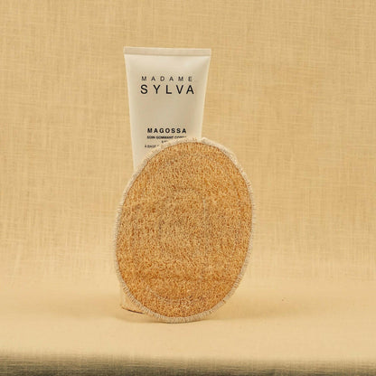 Composé d'un Magossa grand format et d'un gant en loofah